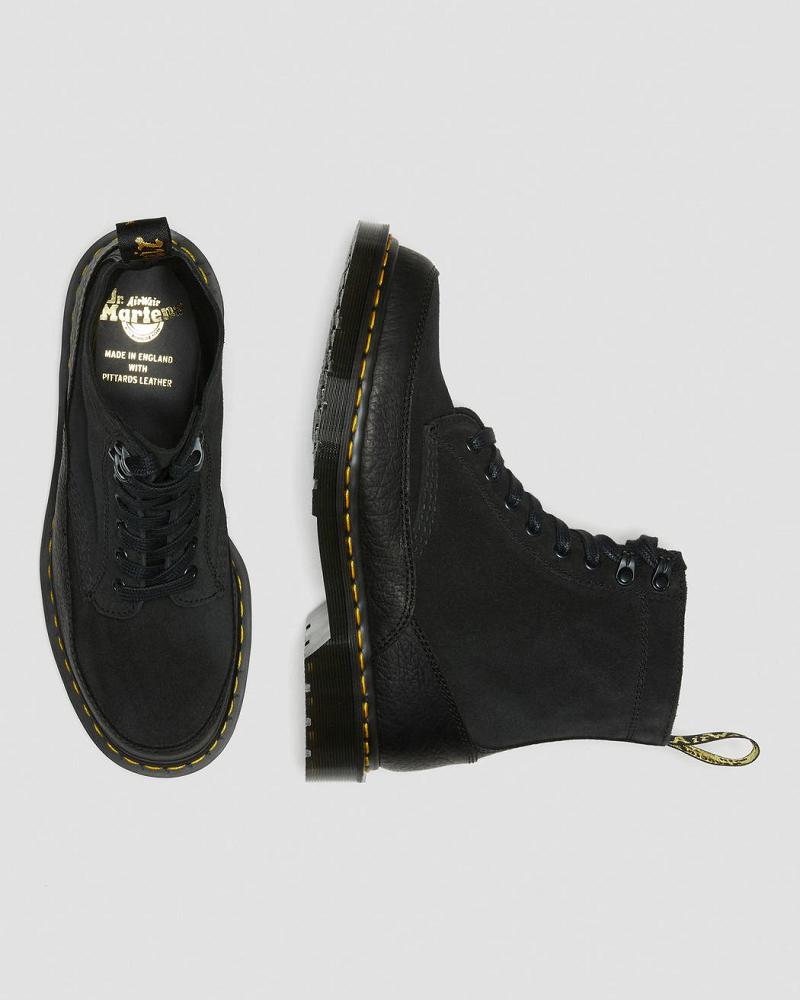 Black Men's Dr Martens 1460 Guard Made in England Leather Lace Up Boots | CA 512XYU